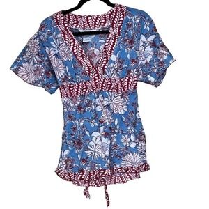 Lots of Love by Speechless, Smock-Like Top with 70's Vibes, Multicolored, Medium